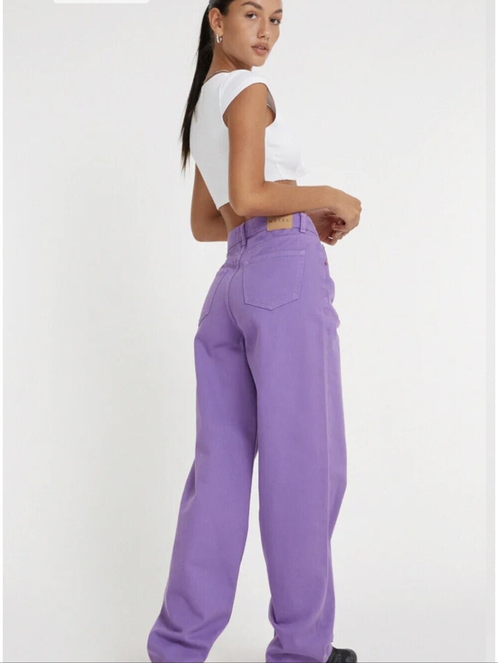 NWT Motel Rocks Parallel Jeans-Purple - Picture 4 of 11